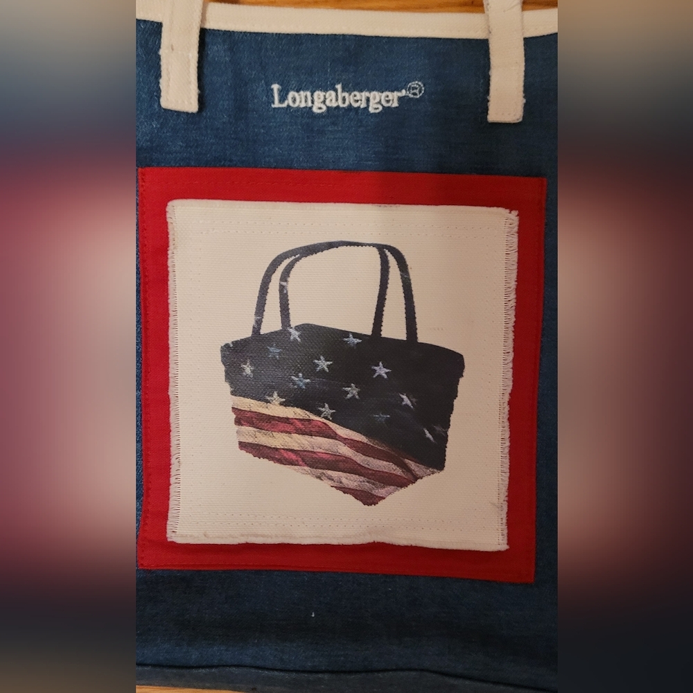 Longaberger Homestead Denim Purse/ Tote Bag - Picture 2 of 10